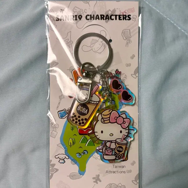 [BUNJANG] Sanrio Hello Kitty Taiwan Landmark Bubble Tea Keychain / 대만 명소 버블티 산리오 헬로키티 키링 기념품