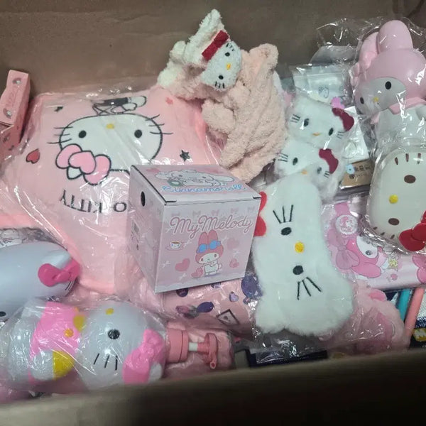 [BUNJANG] Sanrio Characters Hello Kitty & My Melody Plush & Accessories Bundle Set / 산리오 캐릭터 상품 헬로키티 마이멜로디