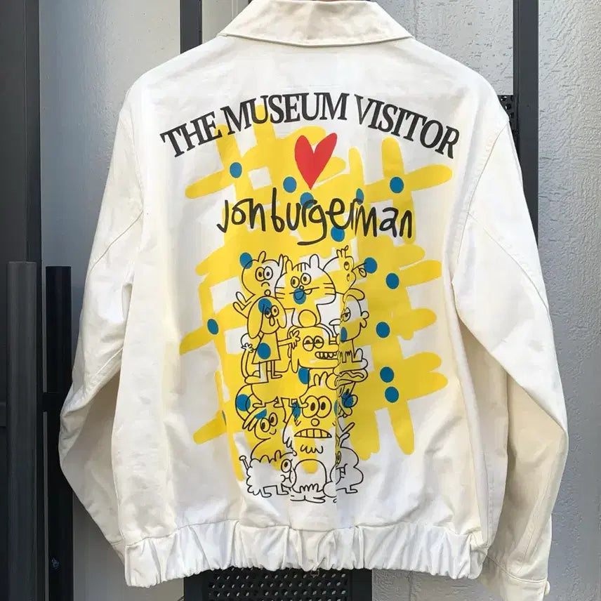 [BUNJANG] The Museum Visitor x Jon Burgerman Artwork Blouson Jacket / 더 뮤지엄 비지터 x 존 버거맨 아트워크 블루종 자켓