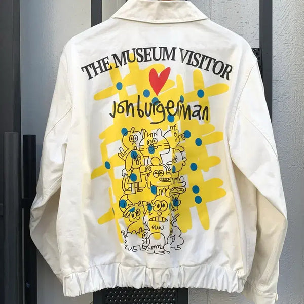[BUNJANG] The Museum Visitor x Jon Burgerman Artwork Blouson Jacket / 더 뮤지엄 비지터 x 존 버거맨 아트워크 블루종 자켓
