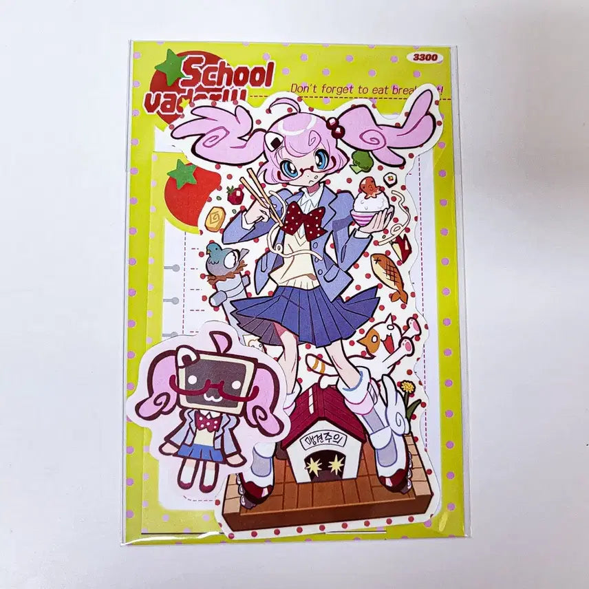 [BUNJANG] Invader Darling School Vader Tomato Sticker Set / 인베이더달링 스쿨베이더 토마토 조각스티커