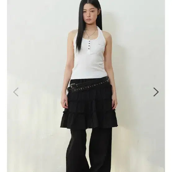 [BUNJANG] AZON Momo Layered Midi Skirt Black / 애즈온 모모 캉캉 미디 스커트 블랙