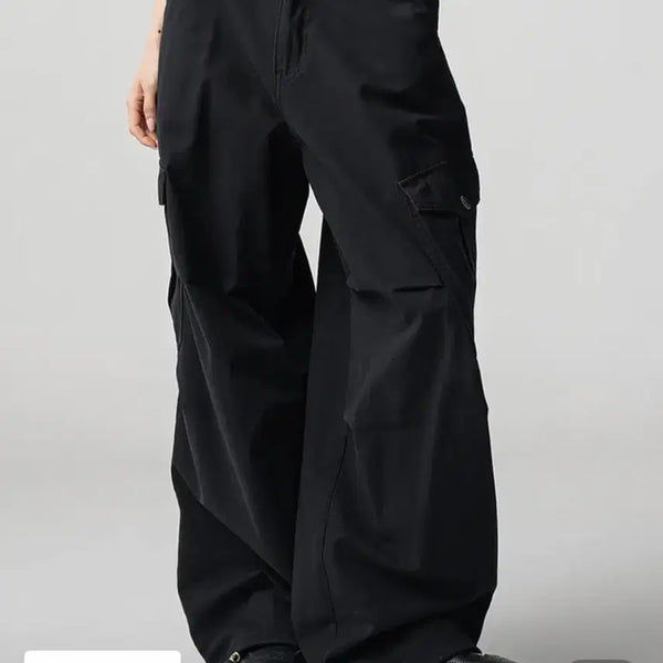 [BUNJANG] Urban Dress Enter Wide Cargo Pants Black S / 어반드레스 엔터 와이드 카고 팬츠 블랙 s