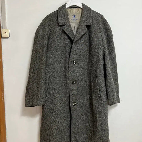 [BUNJANG] Vintage Harris Tweed x Zur Blauen Heavy Wool Coat / 빈티지 해리스트위드 Zur Blauen 헤비울 코트