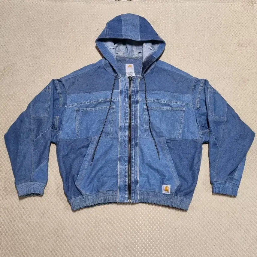 [BUNJANG] Carhartt Remake Denim Hooded Zip-Up Jacket XL / (XL) 칼하트 리메이크 데님 후드 집업 자켓