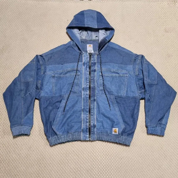 [BUNJANG] Carhartt Remake Denim Hooded Zip-Up Jacket XL / (XL) 칼하트 리메이크 데님 후드 집업 자켓