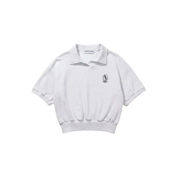 [BUNJANG] Awesome Studio Women's Short Sleeve T-Shirt / 여성F/ 어썸스튜디오 카라넥 반소매 티 23-107