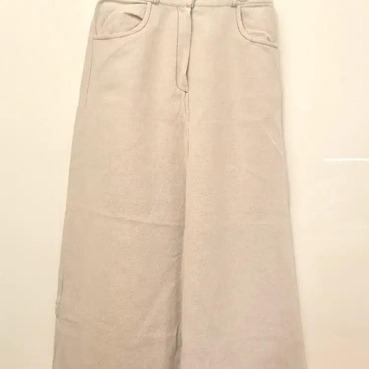 [BUNJANG] Beige Linen Long Skirt / 베이지 린넨 롱스커트