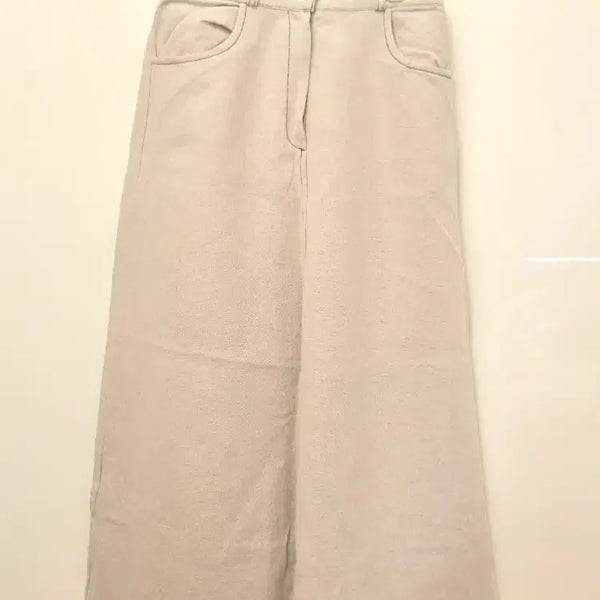 [BUNJANG] Beige Linen Long Skirt / 베이지 린넨 롱스커트