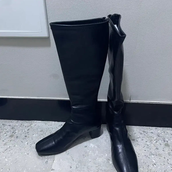 [BUNJANG] Black Long Boots / 롱부츠