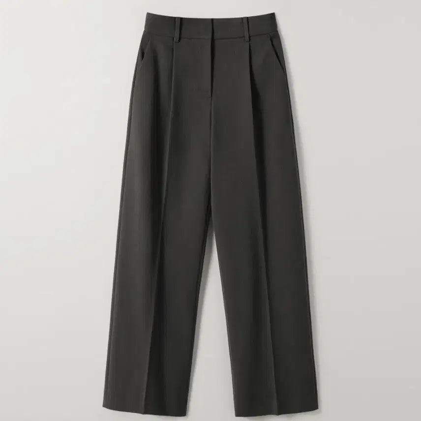 [BUNJANG] Sie Day Semi Wide Trousers (M, Charcoal) / 시에sie 데이 세미 와이드 트라우저M차콜