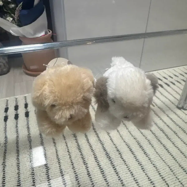 [BUNJANG] Puppy Plush Keychain 2 Types Bundle Set / 강아지 인형 키링 새상품 2종 일괄