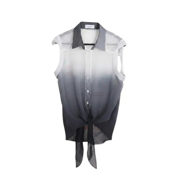 [BUNJANG] Women's Gradient Blouse / 여성F/ 코드1121 국내제작 그라데이션 묶음 블라우스 24-10