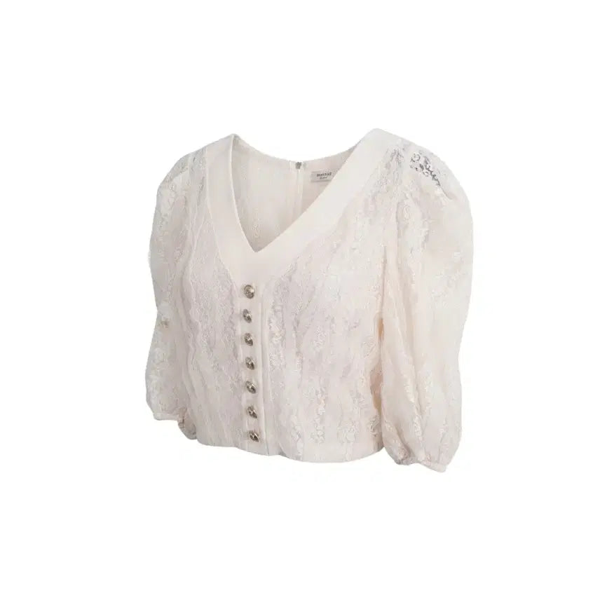 [BUNJANG] Women's S Size Pearl Blouse / 여성S/ PEARL 국내제작 고급보세 블라우스 24-12