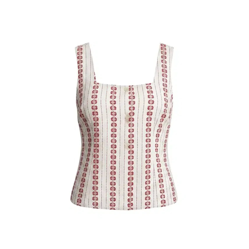 [BUNJANG] Lily Blanc Button Sleeveless Blouse / 여성S/ 릴리블랑 버튼 민소매 블라우스 24-94