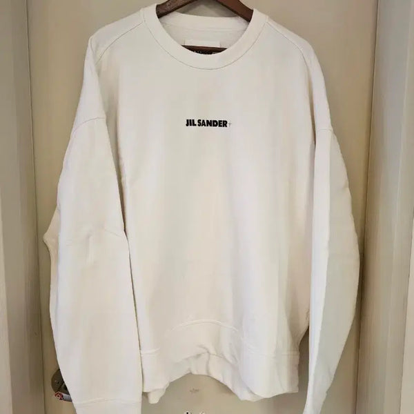 [BUNJANG] Jil Sander Oversized Logo Sweatshirt White XXL / [정품] 질샌더 오버핏 로고 맨투맨 화이트 XXL