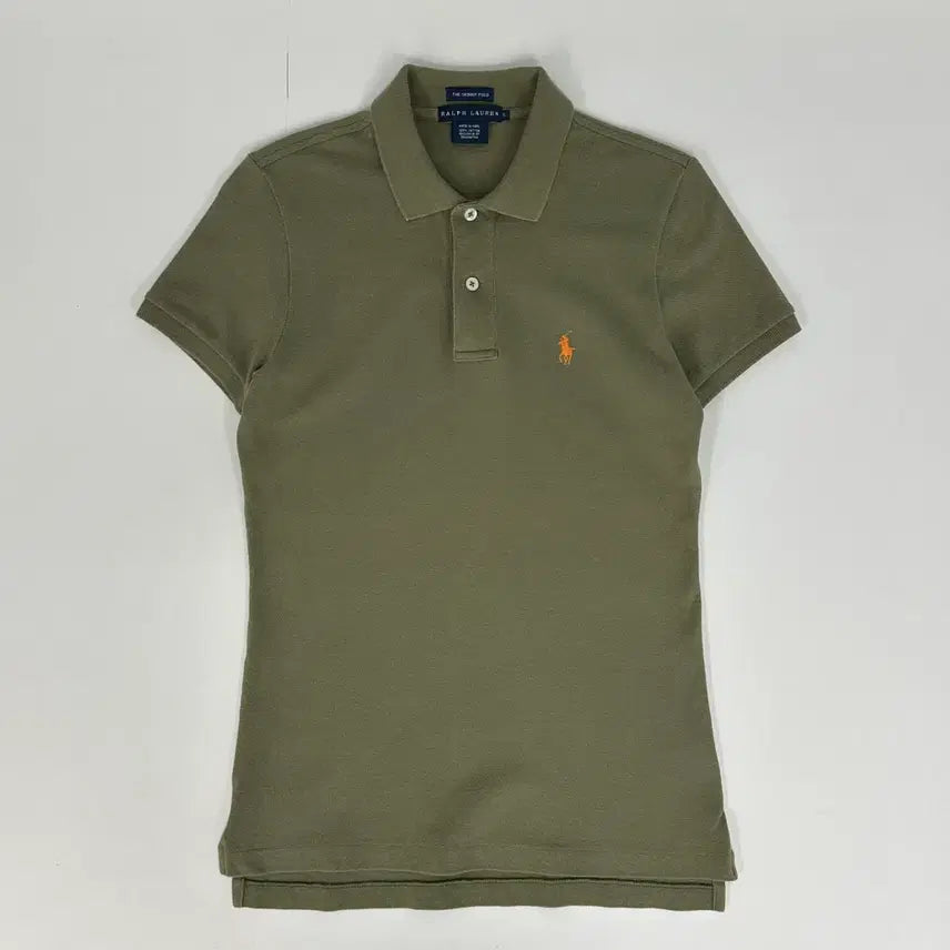 [BUNJANG] Polo Ralph Lauren Khaki Orange Pony Slim Fit T-Shirt S / 폴로랄프로렌 오렌지포니 카키 pk티셔츠 반팔 슬림핏 S