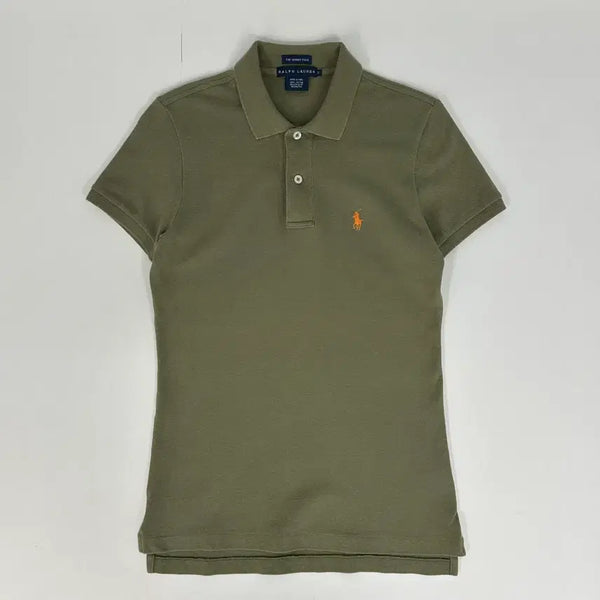 [BUNJANG] Polo Ralph Lauren Khaki Orange Pony Slim Fit T-Shirt S / 폴로랄프로렌 오렌지포니 카키 pk티셔츠 반팔 슬림핏 S