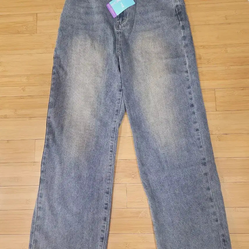 [BUNJANG] Joy Joy Profile Wide Royal Washing Denim Jeans Pink-Blue M Size / 새상품) 조이조이 프로필 와이드 로얄 워싱 데님 청바지 핑크블루 M사이즈