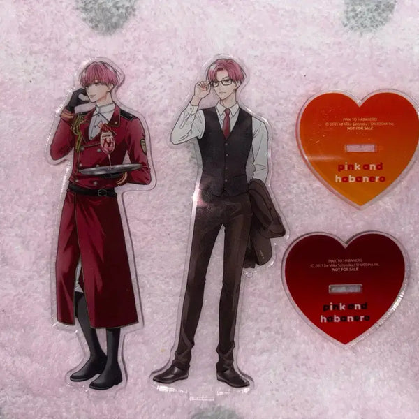 [BUNJANG] Kurose Kei Pink & Habanero Acrylic Stand Bundle Set / 핑크와 하바네로 쿠로세 케이 아크릴 2종 일괄