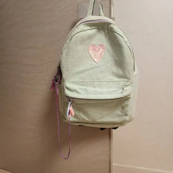 [BUNJANG] Entrev Backpack Mint Heart Wappen Keyring / 앙트레브 백팩