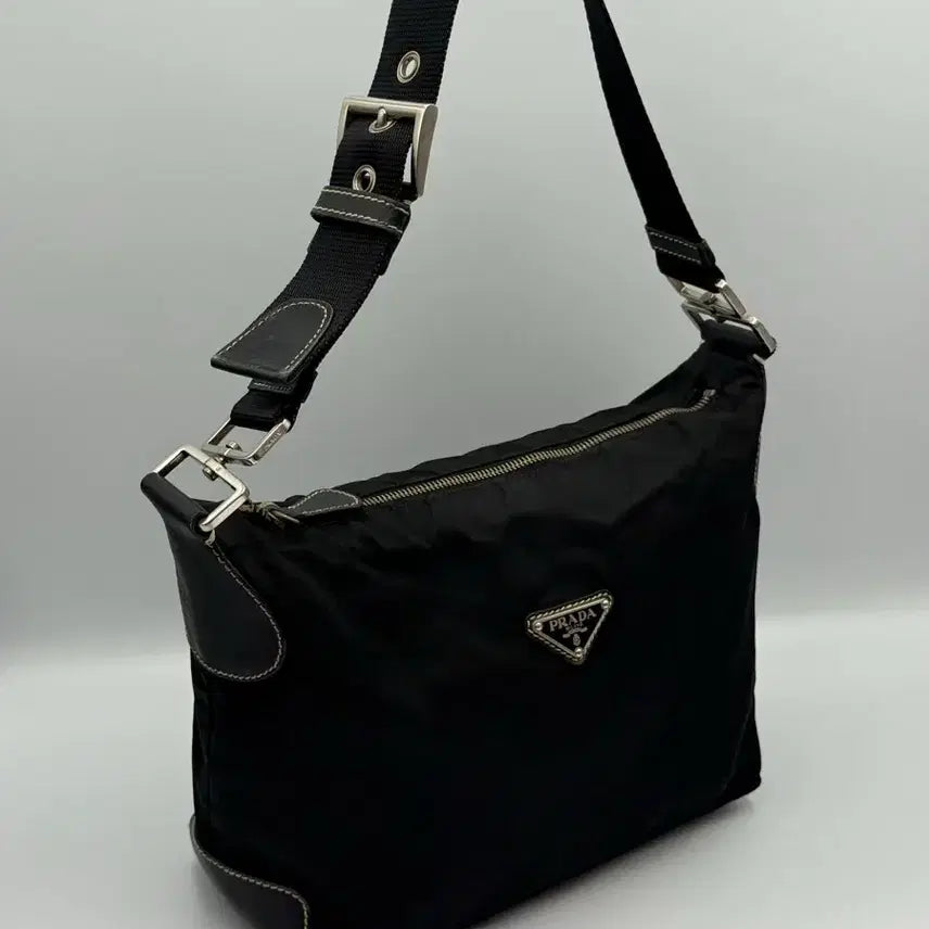 [BUNJANG] Prada Pocono Nylon Black Shoulder Tote Bag / [정품보증서] 프라다 포코노 나일론 블랙 숄더백 토트백