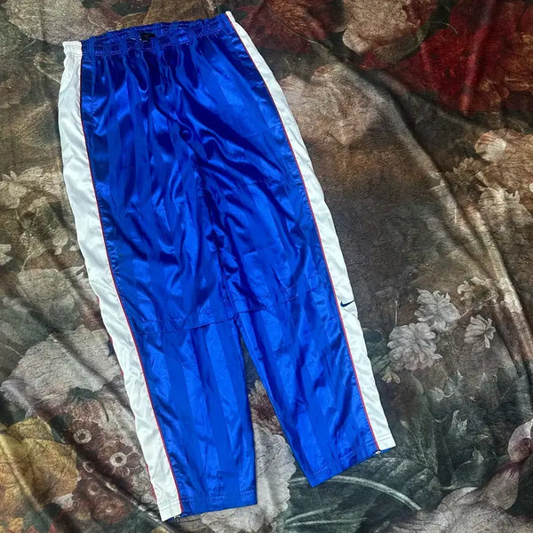 [BUNJANG] Nike Vintage Old School Japanese Stripe Swoosh Blue Track Pants L / 나이키 빈티지 올드스쿨 일본판 스트라이프 스우시블루트랙팬츠 L 츄리닝