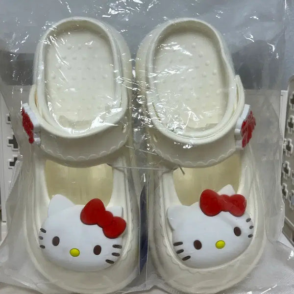 [BUNJANG] Sanrio Hello Kitty Crocs Sandals White / 산리오 헬로키티 크록스 샌들 화이트