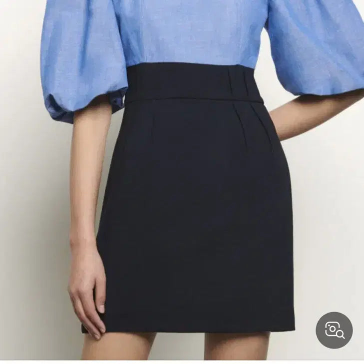 [BUNJANG] Sandro Denim Puff Sleeve Mini Dress / 산드로 데님 퍼프 소매 미니 원피스 36
