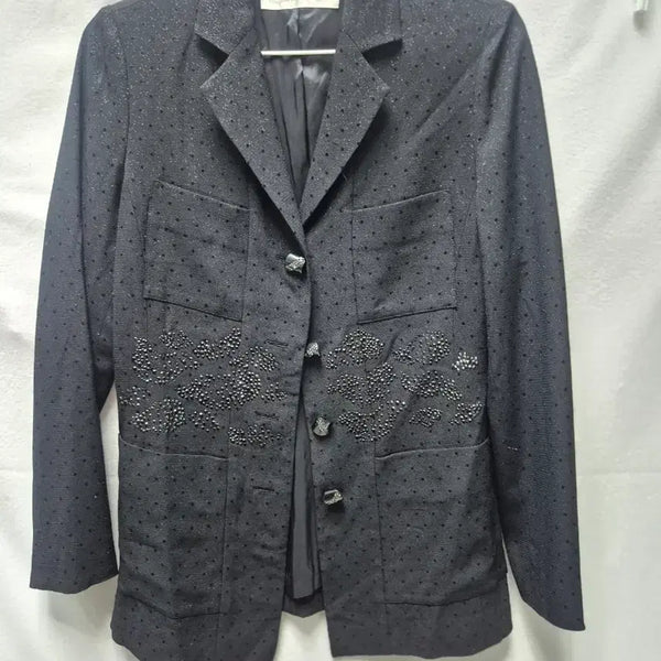 [BUNJANG] Embroidery Jacket Black S / 엠브로이더리 자켓 블랙 S