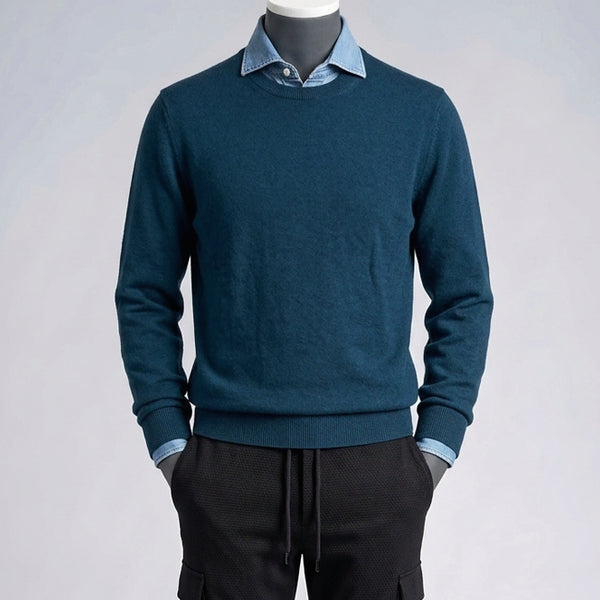 [BUNJANG] And Z Peacock Green Crewneck Knit Sweater / 지오지아 And Z/앤드지 머신워셔블 피콕그린 크루넥 니트 스웨터/100
