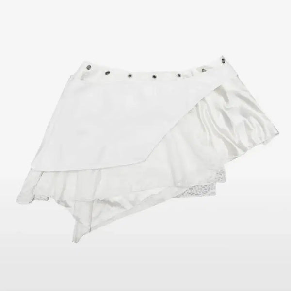 [BUNJANG] KIMYO Satin Lace Setup Skirt Piece White / 키묘 새틴 레이스 셋업 스커트 피스 화이트