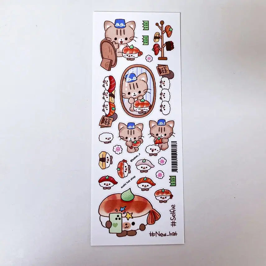 [BUNJANG] Bebe Sushi Hat Sticker / 베베 스시 모자 스티커