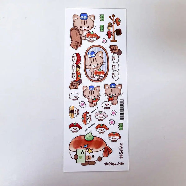 [BUNJANG] Bebe Sushi Hat Sticker / 베베 스시 모자 스티커