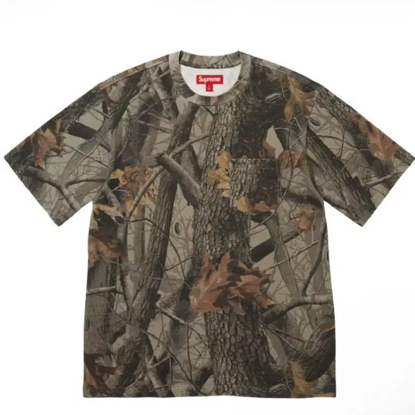 [BUNJANG] Supreme Realtree Hardwoods Camo Short Sleeve Pocket T-Shirt / 슈프림 숏슬리브 포켓 티셔츠 리얼트리 하드우즈 카모 - 26SS