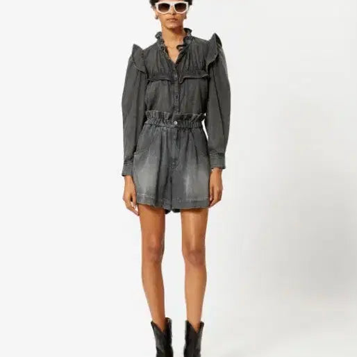 [BUNJANG] Isabel Marant Étoile Titea Shorts Black Denim / 이자벨 마랑 에뚜왈 티테아 쇼츠 반바지 36