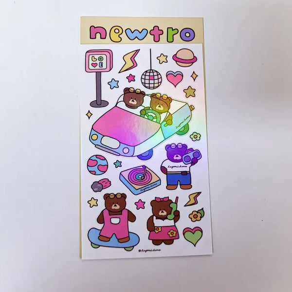 [BUNJANG] Lagom's Nethro Sticker Set / 라고미네집 newtro 스티커