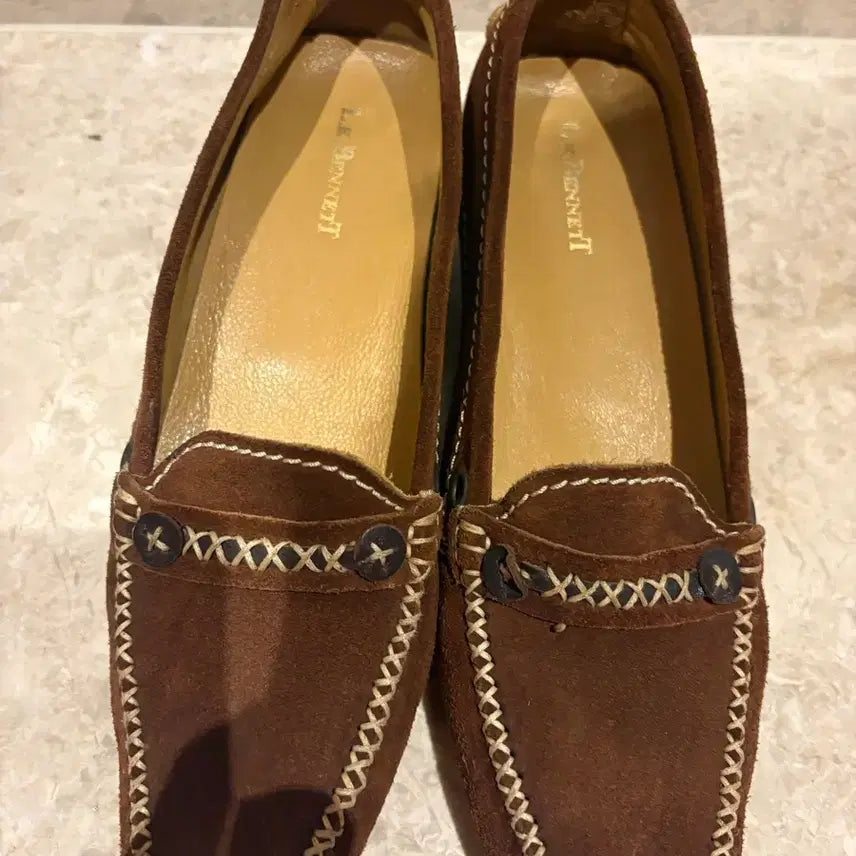 [BUNJANG] L.K.Bennett Suede Loafers Brown (235mm) / L.K.Bennett 스웨이드 로퍼 브라운(235mm)
