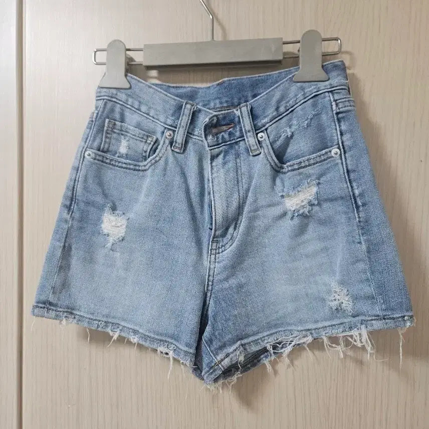 [BUNJANG] Washed Distressed Cut-off Denim Shorts / 청바지 숏팬츠 워싱 데미지 컷팅