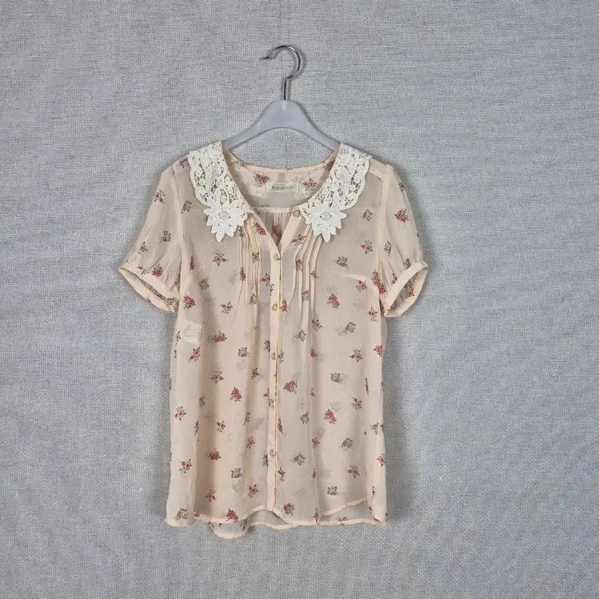 [BUNJANG] Flower Lace Collar Blouse / (#55,66추천)플라워 레이스카라 블라우스