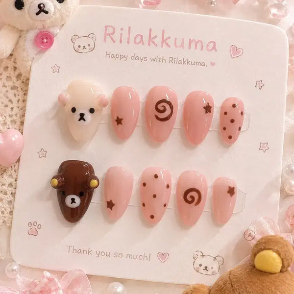 [BUNJANG] Rilakkuma Handmade Nail Tips / [S] 리락쿠마 수제네일팁