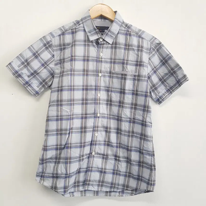 [BUNJANG] JILLSTUART New York Check Short Sleeve Shirt M / 질바이질스튜어트 체크 반팔 셔츠 M