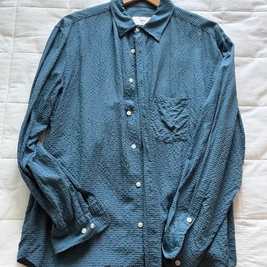 [BUNJANG] Years Ago Poika Check Shirt Blue Size 2 / 이얼즈어고 포이카 셔츠 체크 블루 2사이즈
