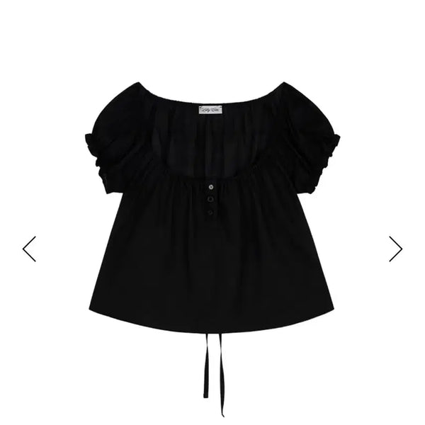 [BUNJANG] Lily Cott Roman Blouse Black / 릴리코츠 roman 블라우스