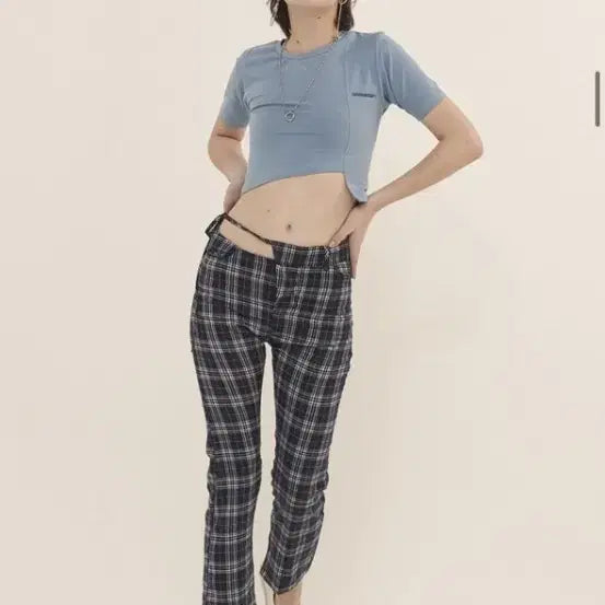 [BUNJANG] Odd One Out Checkered Trousers / 오드원아웃 체크 바지