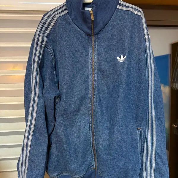 [BUNJANG] Adidas Denim Firebird Track Top / 아디다스 데님 파이어버드 트랙탑