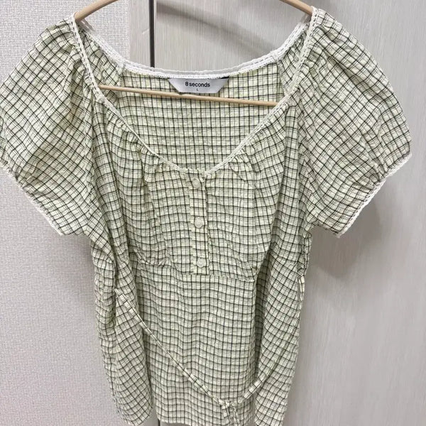 [BUNJANG] 8seconds Checkered Blouse / (새상품)에잇세컨즈 체크블라우스