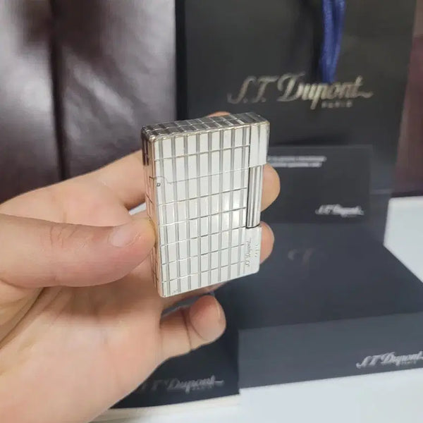 [BUNJANG] S.T. Dupont Line 2 Gatsby Silver Lighter / [풀세트] 듀퐁라이터 라인2 ca18138 개츠비 은장 듀퐁라이타
