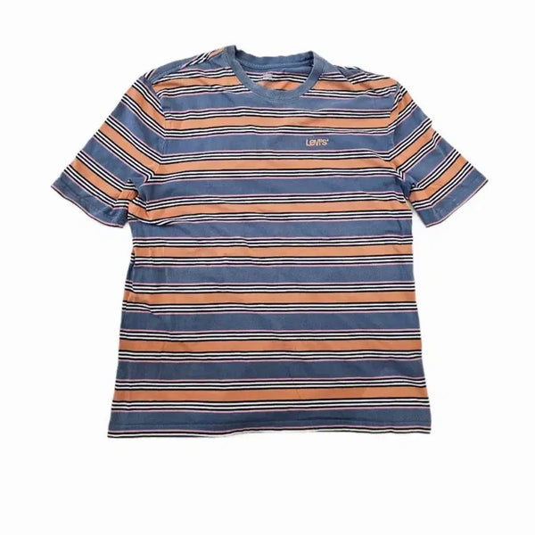 [BUNJANG] Levi's Striped Oversized Cotton Short Sleeve T-Shirt / [S] 리바이스 스트라이프 오버사이즈 코튼 반팔 티셔츠