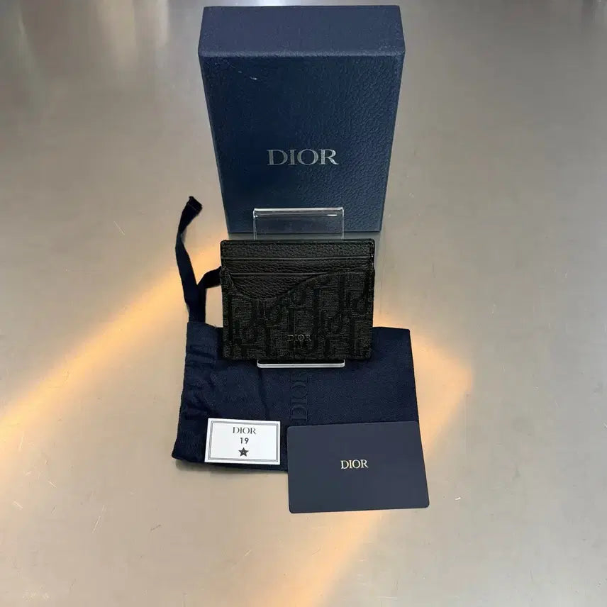 [BUNJANG] Dior Saddle Jacquard Card Holder Black / 디올 오블리크 새들 자카드 카드지갑 (블랙)